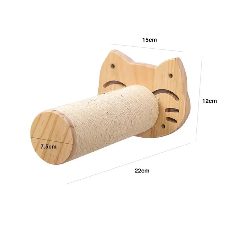 1PC Cat Tree Wall Mounted Cat Shelves Scratching Post for Cat Jumping Platform and Cat Hammock Rope Ladder Wall Wooden Furniture - SilverSmith Live