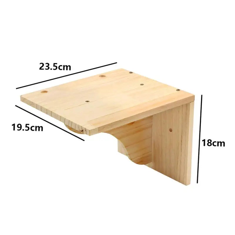 1PC Cat Tree Wall Mounted Cat Shelves Scratching Post for Cat Jumping Platform and Cat Hammock Rope Ladder Wall Wooden Furniture - SilverSmith Live