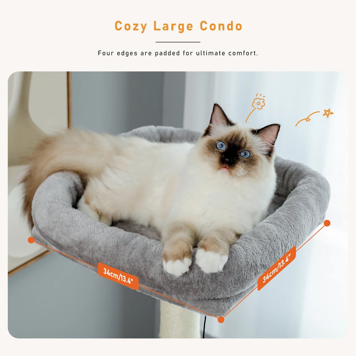 Luxury Pet Cat Tree House Condo Furniture Multi-Layer Cat Tower with Ladder Natural Sisal Scratching Post Climbing Jumping Toy